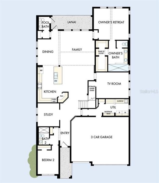 2D floor plan layout of this home in Soleta at Starkey Ranch – Executive Series, Odessa, FL (Image 3).