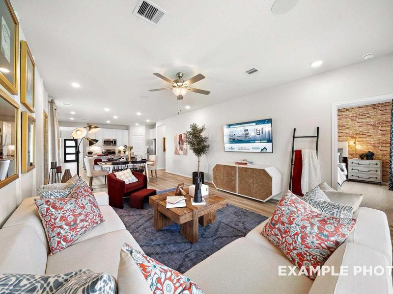 Furnished interior view inside a new home in Caney Creek Place, Conroe (Image 8). Furnished interior view inside a new home in Caney Creek Place, Conroe (Image 8).