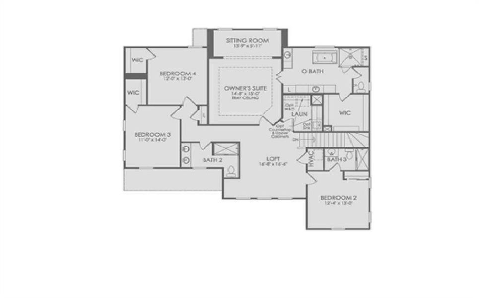 2D floor plan layout of this home in Silverwood, Cumming, GA (Image 3).