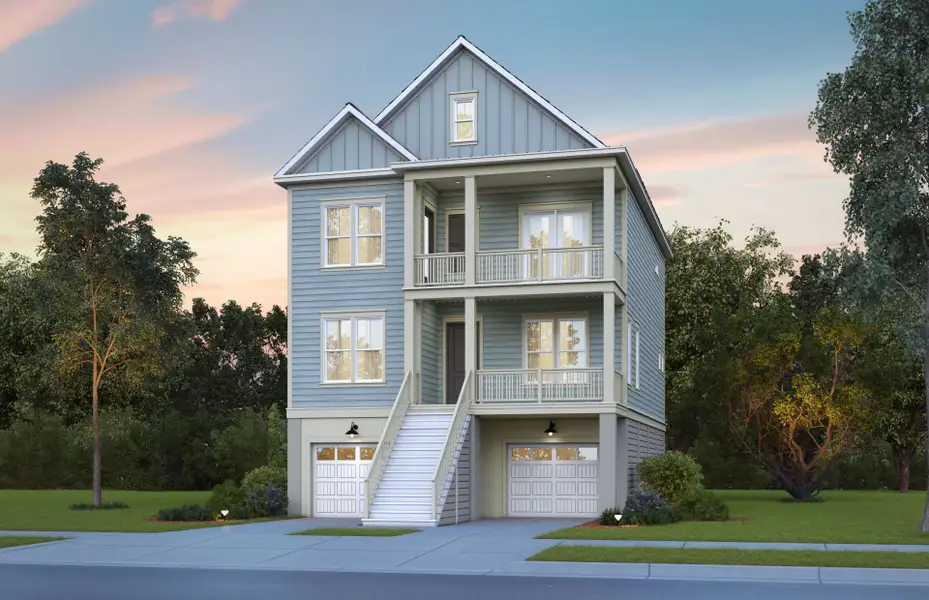 Representative exterior photo of a completed home built from the Violet - Drive Under by Pulte Homes in Heartwood, Richmond Hill, GA (Image 5).