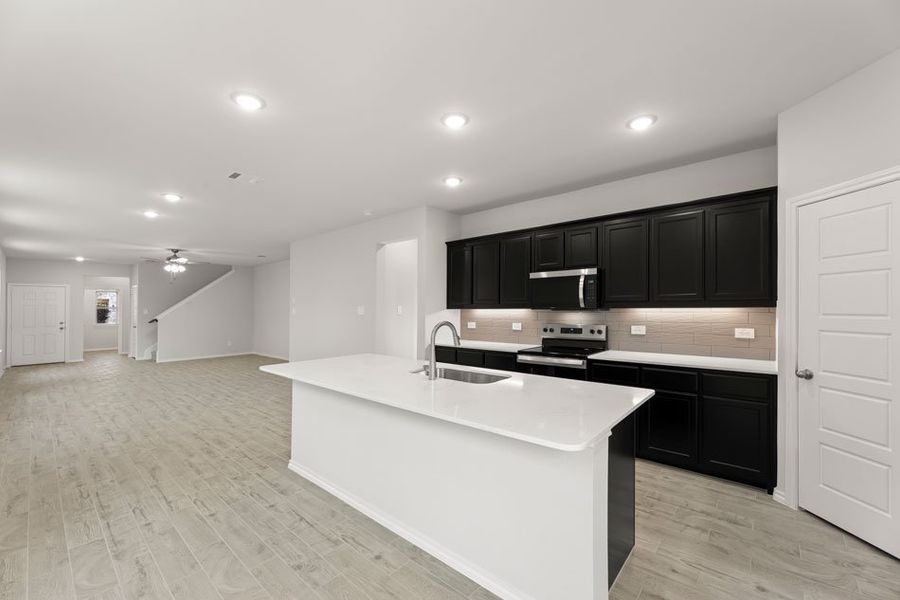 Front exterior of a new home in Keeneland, Aubrey, TX, highlighting curb appeal (Image 11).