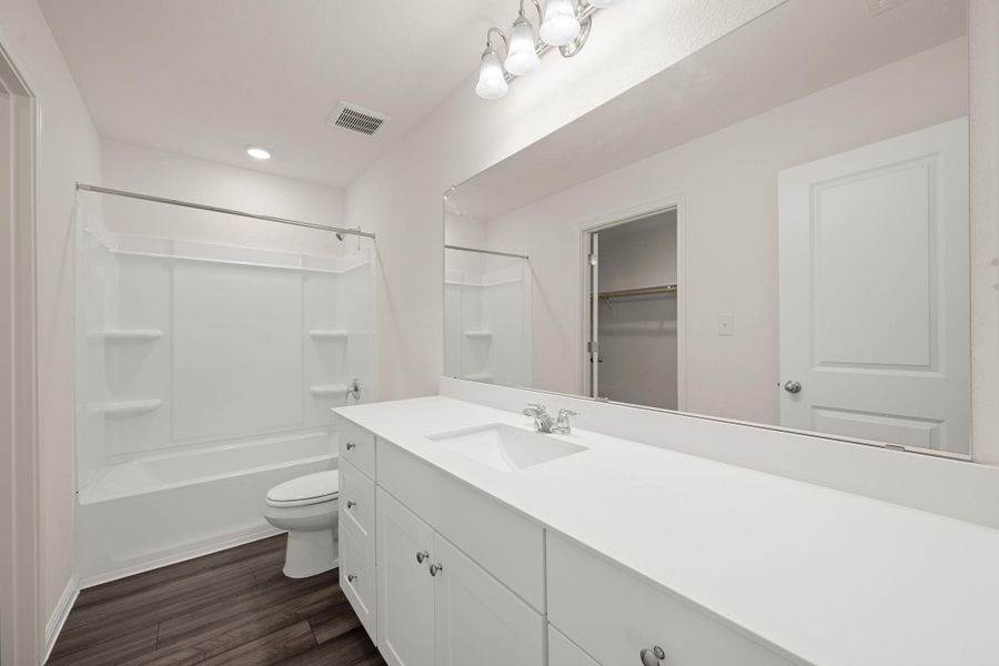 Furnished interior view inside a new home in Cottonwood Farms, Hutto (Image 4). Furnished interior view inside a new home in Cottonwood Farms, Hutto (Image 4).