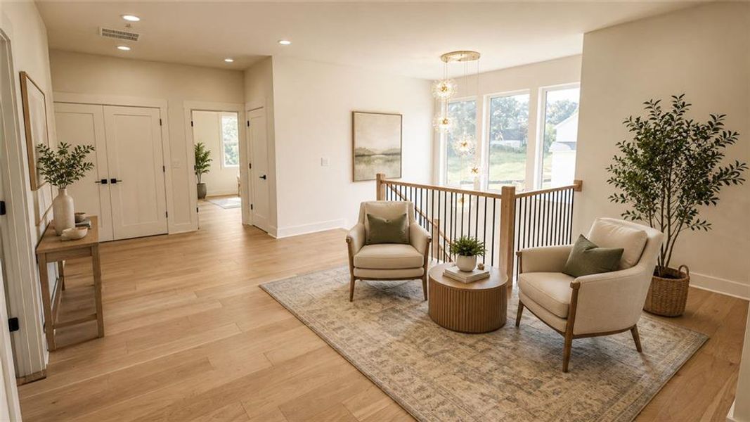 Furnished interior view inside a new home in , Flowery Branch (Image 16).