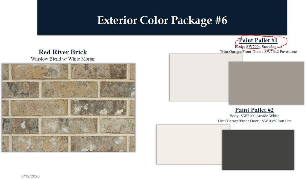Sample of building materials used in homes in Westridge Cove, Conroe (Image 4).