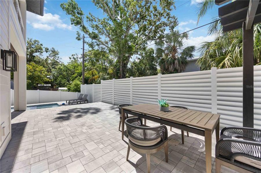 Exterior details and patio area of a home in , Sarasota (Image 38).