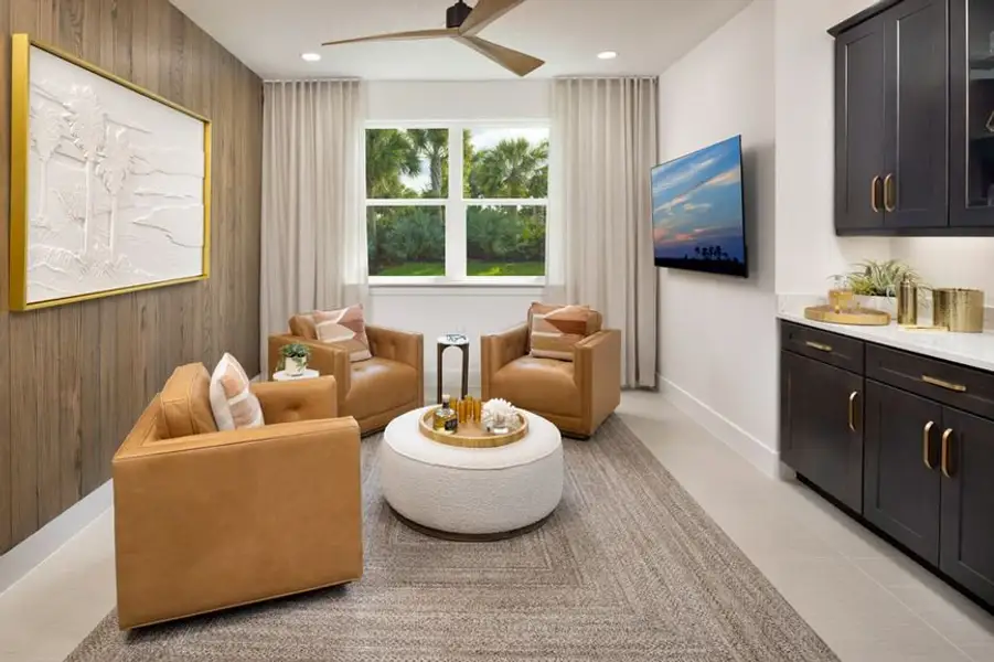 Representative furnished interior of a home built from the Escape by Minto Communities in Latitude Margaritaville Watersound, Panama City Beach (Image 4). Representative furnished interior of a home built from the Escape by Minto Communities in Latitude Margaritaville Watersound, Panama City Beach (Image 4).