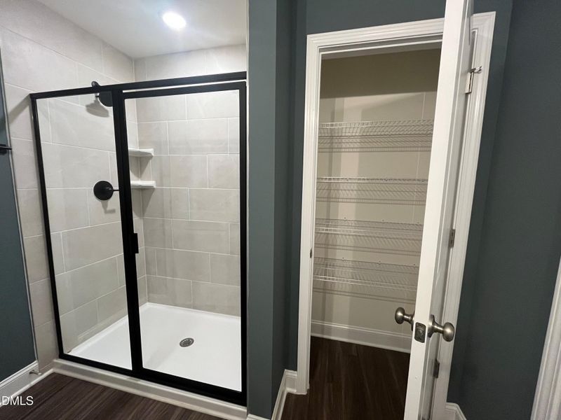 Primary Shower w Linen Closet