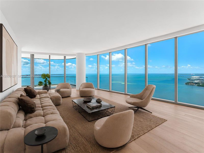 UNA Residences Brickell Living Room. Virtually Staged. UNA Residences Brickell Living Room. Virtually Staged.