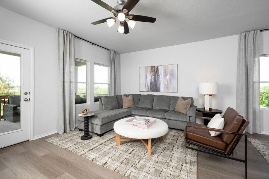 Representative furnished interior of a home built from the Alyssa by Ashton Woods in Hennersby Hollow, San Antonio (Image 6).