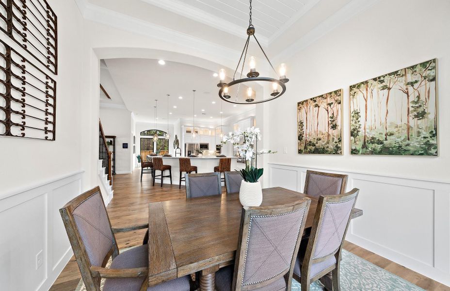 Furnished interior view inside a new home in Bridgeland 60′, Cypress (Image 7).