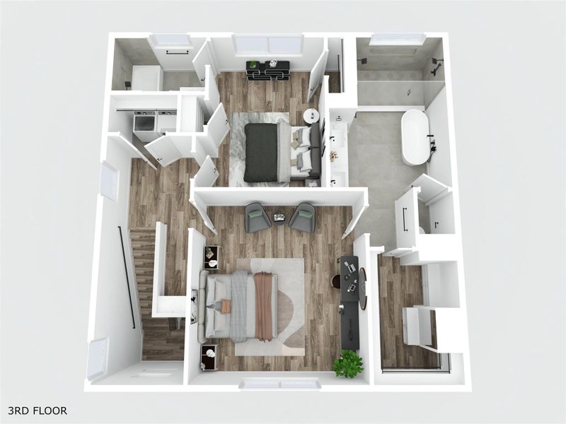 2D floor plan layout of this home in , Houston, TX (Image 3).