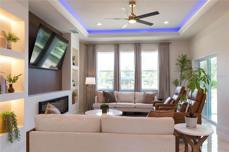 Furnished interior view inside a new home in , Dunnellon (Image 37).