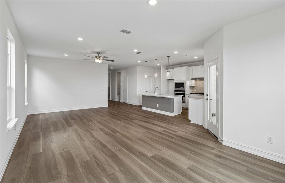 Open concept gathering room