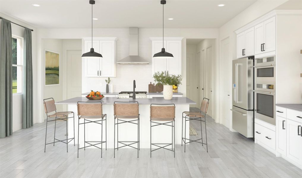 Stylish island kitchen (*Artist rendering used for illustration purposes only.) Stylish island kitchen (*Artist rendering used for illustration purposes only.)