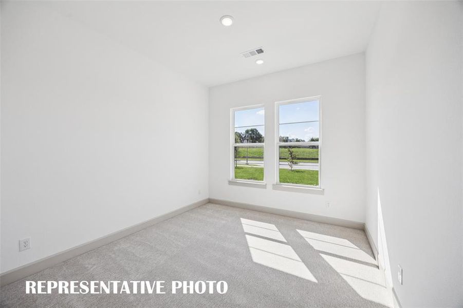 One of two nicely sized secondary bedrooms in our Alexis plan.  REPRESENTATIVE PHOTO