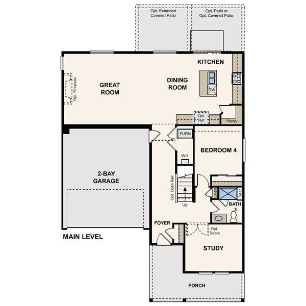 2D floor plan layout for the The Marion by Century Communities in The Haven II Collection at Painted Prairie, Aurora, CO (Image 3). 2D floor plan layout for the The Marion by Century Communities in The Haven II Collection at Painted Prairie, Aurora, CO (Image 3).