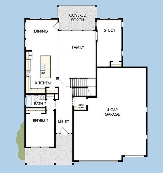 2D floor plan layout for the The Wolford by David Weekley Homes in The Aurora Highlands The Vistas, Aurora, CO (Image 3). 2D floor plan layout for the The Wolford by David Weekley Homes in The Aurora Highlands The Vistas, Aurora, CO (Image 3).