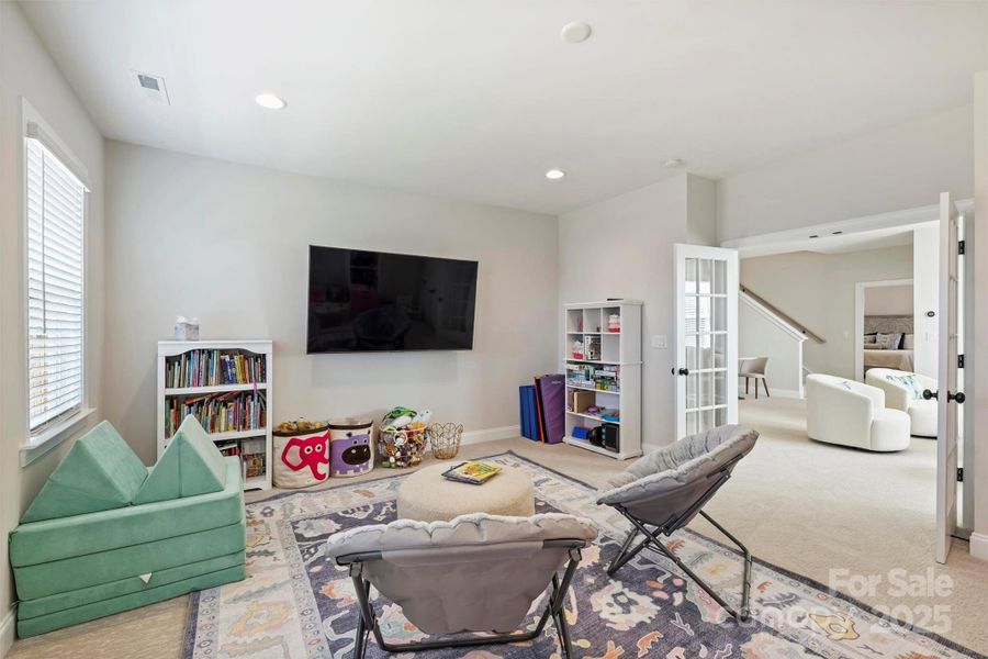 Upstairs Playroom/Media Room off Loft Upstairs Playroom/Media Room off Loft
