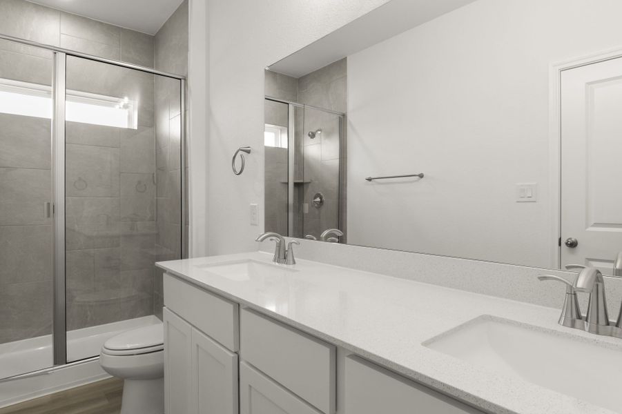 Furnished interior view inside a new home in Trace, San Marcos (Image 32).