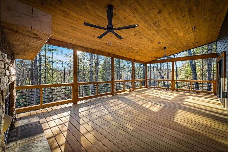 Exterior details and patio area of a home in , Blue Ridge (Image 33).