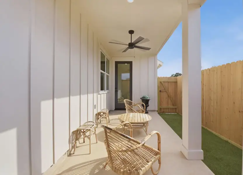 Exterior details and patio area of a home in , Houston (Image 4).