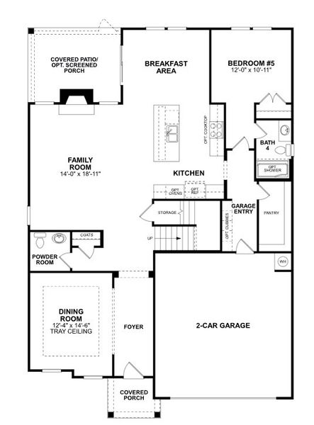2D floor plan layout of this home in Spring Grove, Huntersville, NC (Image 2).