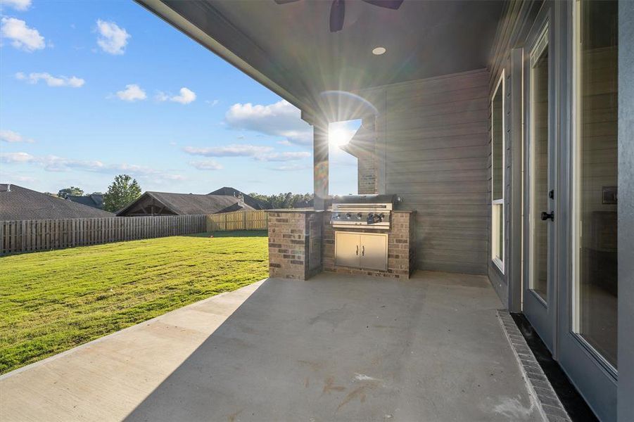 Exterior details and patio area of a home in , Lindale (Image 3). Exterior details and patio area of a home in , Lindale (Image 3).