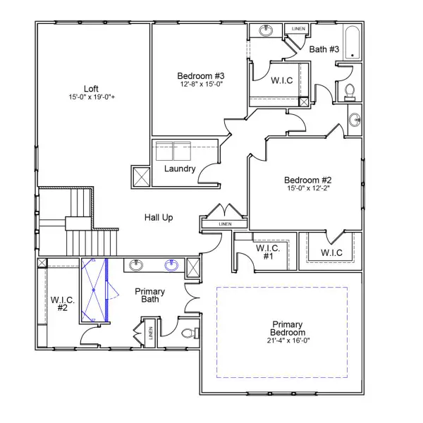 2D floor plan layout of this home in Sweetbrier, Durham, NC (Image 3).