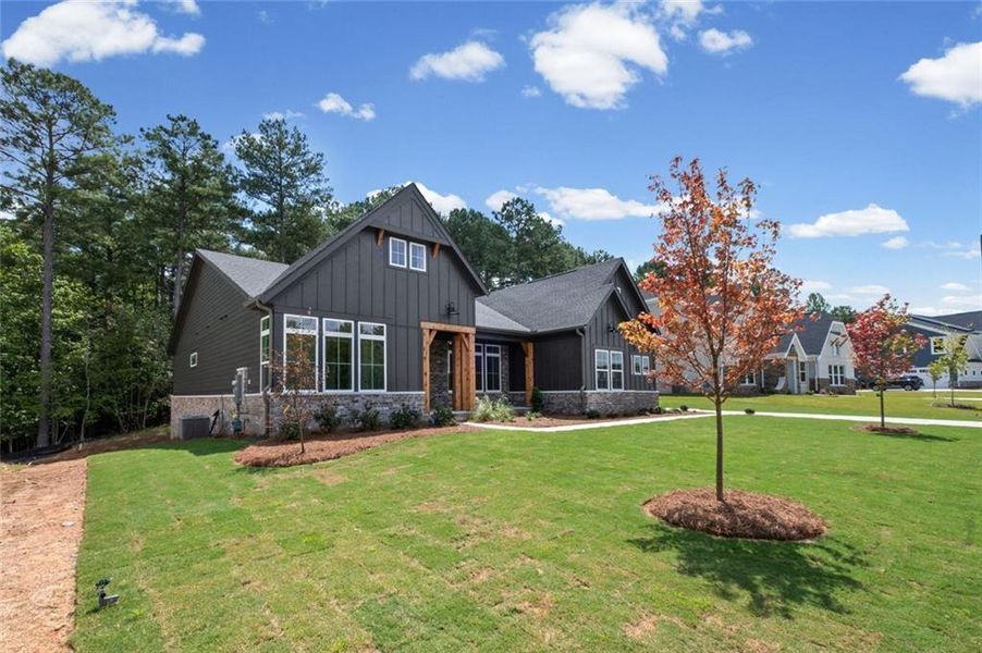 Front exterior of a new home in Governor’s Preserve, Canton, GA, highlighting curb appeal (Image 19).
