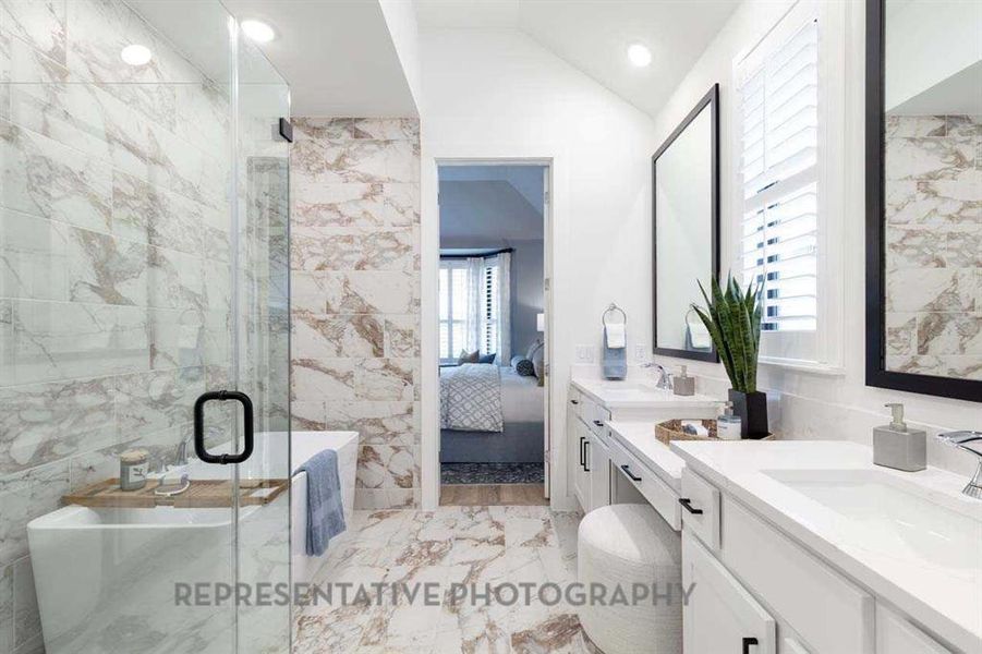 Furnished interior view inside a new home in Trinity Falls, McKinney (Image 12).