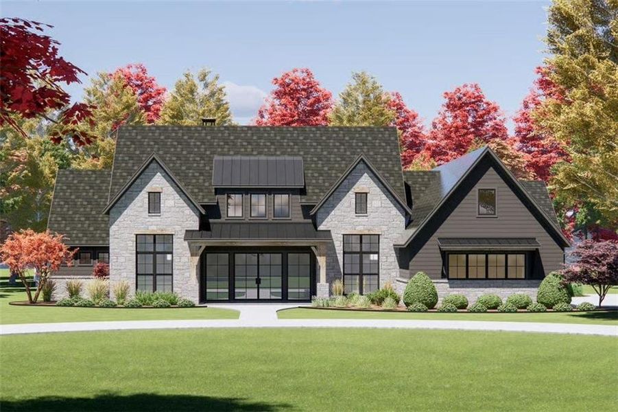 Exterior rendering of this home design in , Rome, GA (Image 2). Exterior rendering of this home design in , Rome, GA (Image 2).