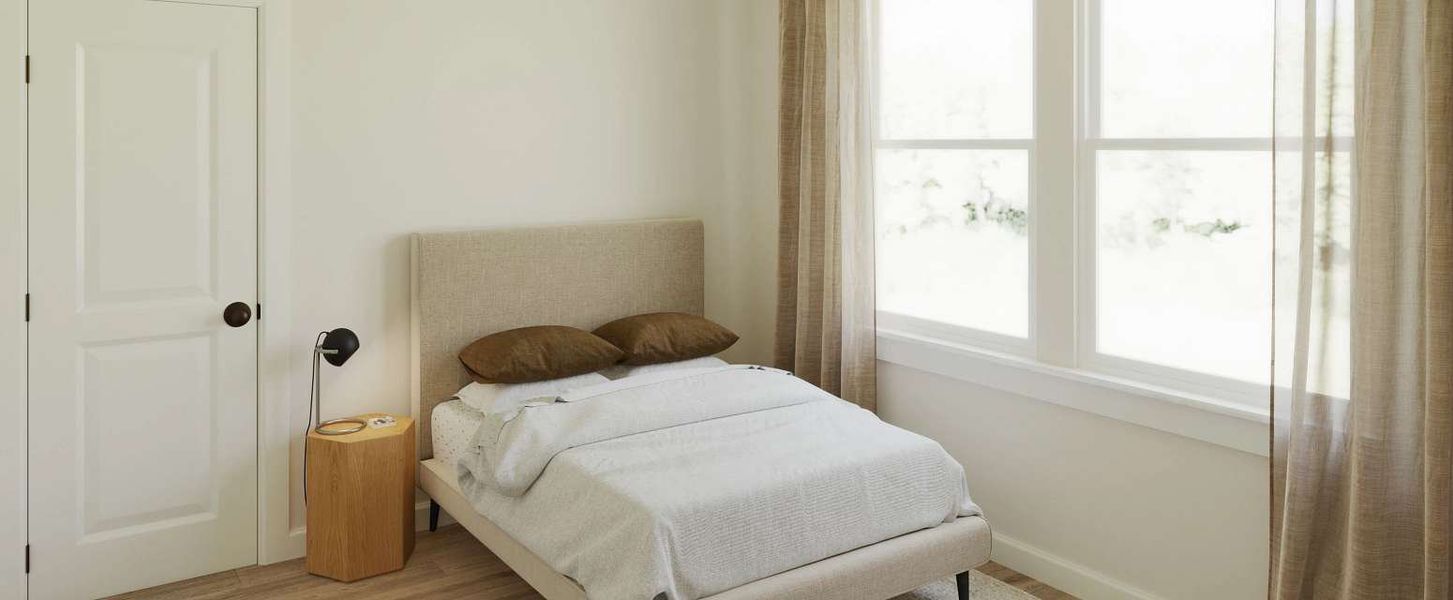 Upstairs, find three secondary bedrooms making plenty of room for overnight guests