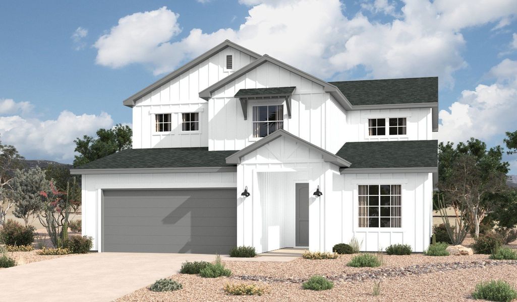 Representative exterior photo of a completed home built from the Capitan by Hakes Brothers in Summer Sky North, El Paso, TX (Image 12).