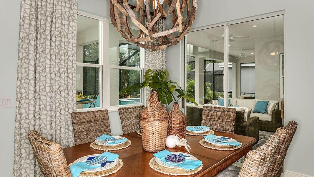 Furnished interior view inside a new home in SkySail Real Estate and Homes for Sale in Naples, FL - Neal Communities, Naples (Image 17).