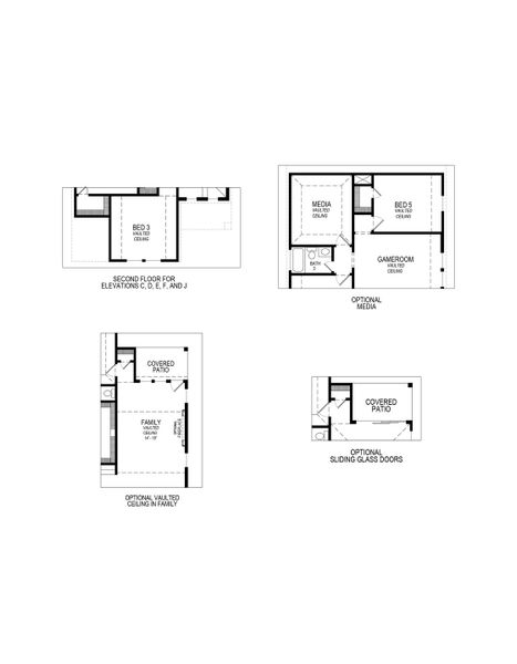 2D floor plan layout for the Truman 2FS by First Texas Homes in Westside Preserve, Midlothian, TX (Image 3). 2D floor plan layout for the Truman 2FS by First Texas Homes in Westside Preserve, Midlothian, TX (Image 3).