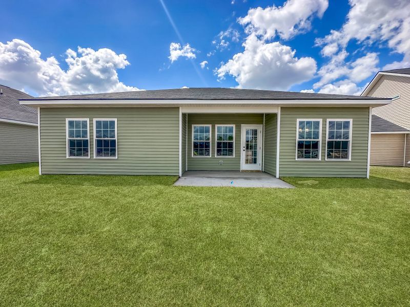 Exterior details and patio area of a home in Grand Reserve, Hinesville (Image 3).