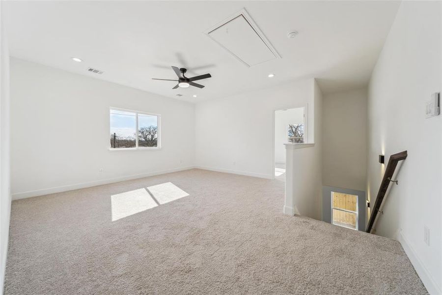 Room (2nd floor) featuring light colored carpet