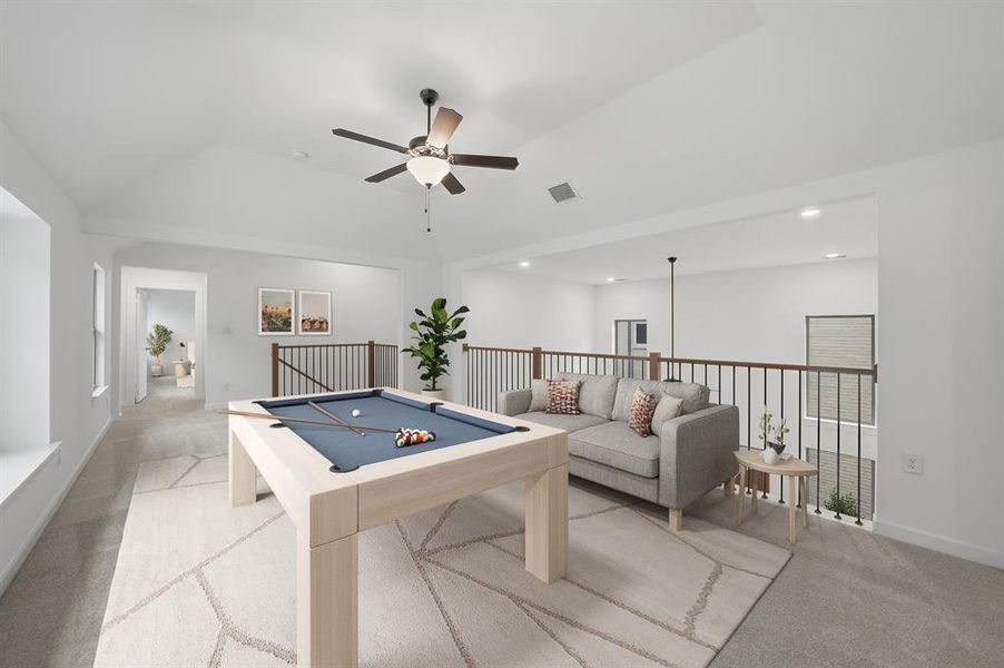 Furnished interior view inside a new home in Light Farms Brenham - 40' Lots, Celina (Image 17).