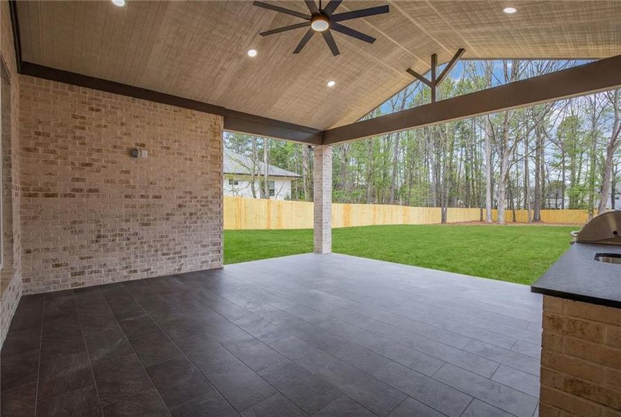 Exterior details and patio area of a home in , Dacula (Image 29).