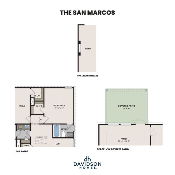 2D floor plan layout for the The San Marcos H by Davidson Homes LLC in Bricewood, San Antonio, TX (Image 4). 2D floor plan layout for the The San Marcos H by Davidson Homes LLC in Bricewood, San Antonio, TX (Image 4).