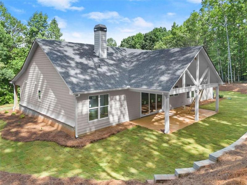 Exterior details and patio area of a home in , Clarkesville (Image 3). Exterior details and patio area of a home in , Clarkesville (Image 3).