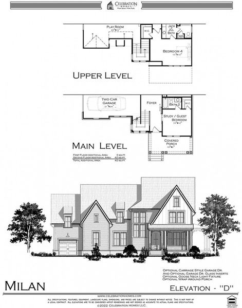 Representative rendering of the exterior for the Milan by Celebration Homes (Image 14).