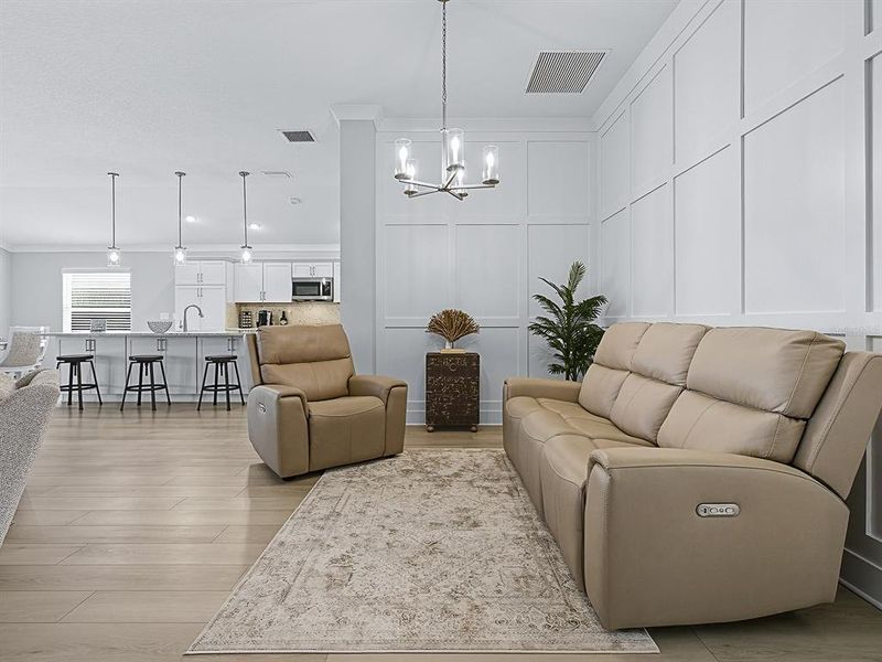 Furnished interior view inside a new home in , The Villages (Image 40). Furnished interior view inside a new home in , The Villages (Image 40).