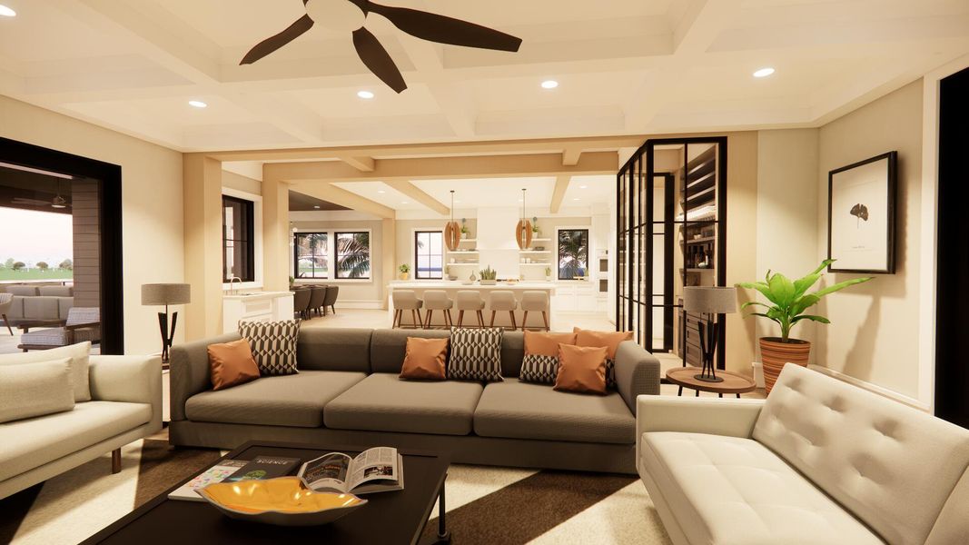 Furnished interior view inside a new home in , Isle Of Palms (Image 9).