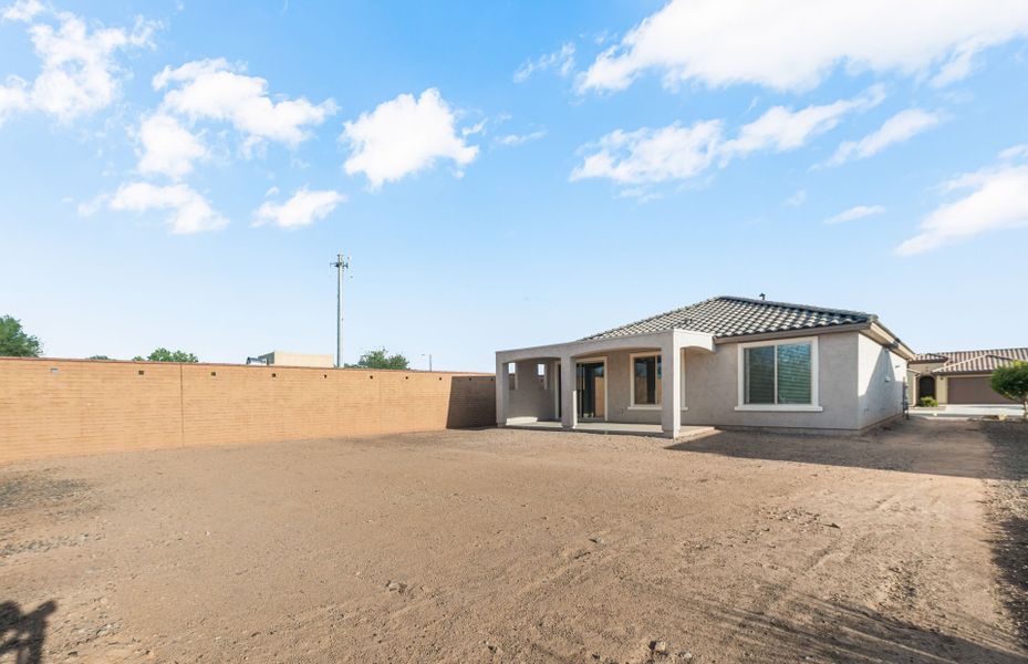 Exterior details and patio area of a home in Sun City Festival, Buckeye (Image 3).
