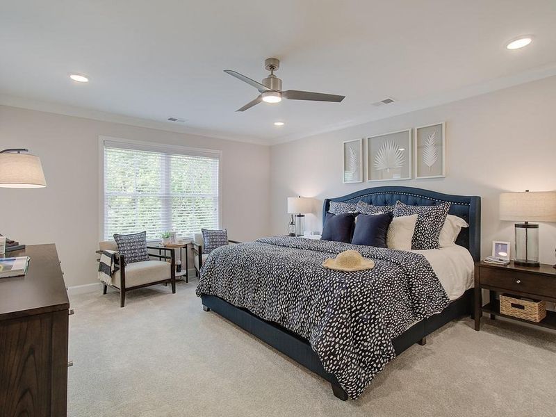 Furnished interior view inside a new home in Bluffs at Bells Ferry, Marietta (Image 29).