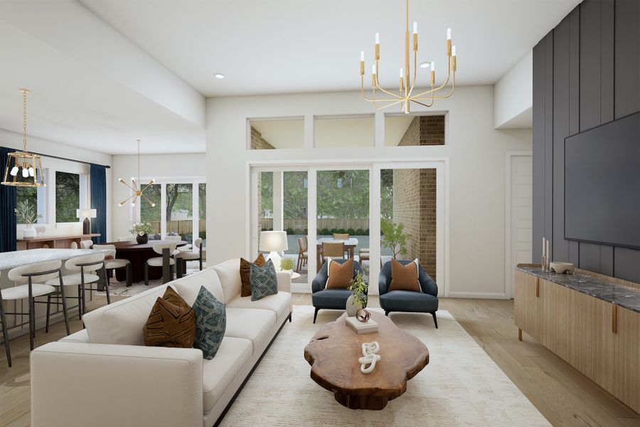 The Presidio - Family Room with Optional Sliding Glass Door