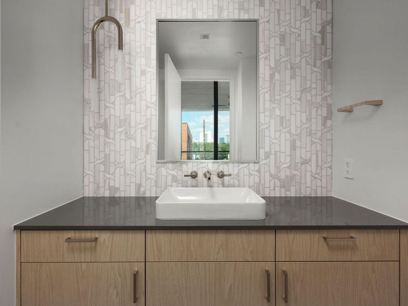Close-up of interior finishes inside a home in The Colorfield, Austin (Image 23).