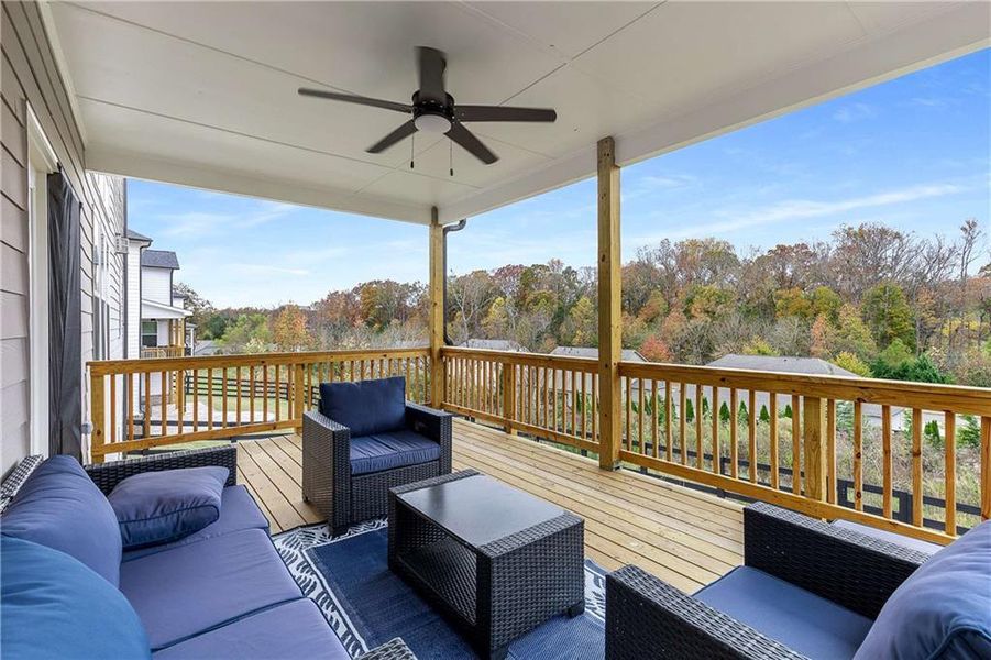 Exterior details and patio area of a home in Carmichael Farms, Canton (Image 4).