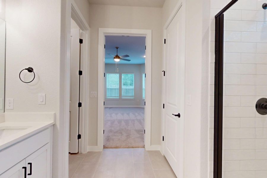 Furnished interior view inside a new home in Cedar Brook, Leander (Image 6). Furnished interior view inside a new home in Cedar Brook, Leander (Image 6).